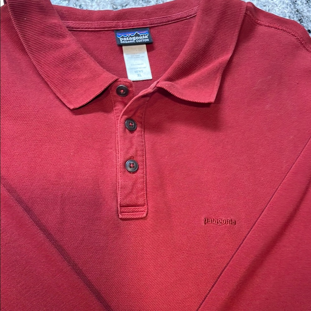 Patagonia Men's Red Polo Shirt